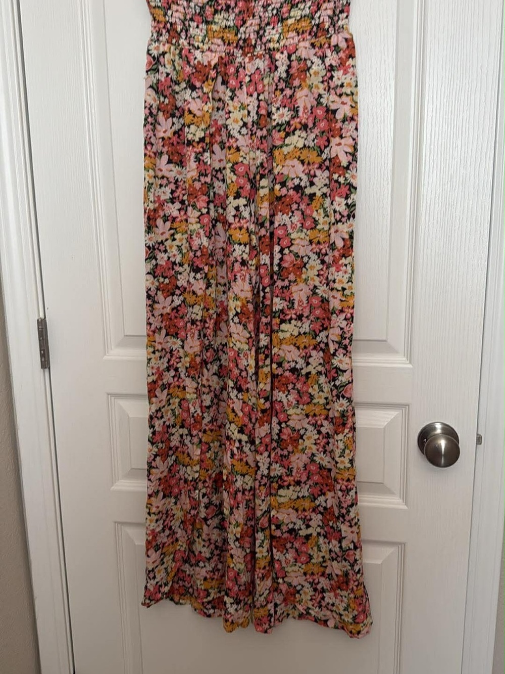 Billabong Floral Wide Leg Pants in Pink, Yellow, Black